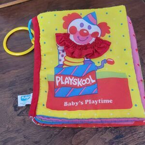 Vintage 1988 PlaySkool Fabric Baby Book Baby's Playtime